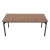 VEVOR Rectangle Dining Table, 71 inch Length Large Wood Tables for 6-8 Person, Farmhouse Dinner Furniture, Rustic Conference Desk with Iron Legs