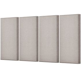 4 PCS Acoustic Wall Panels 2 in Thick 23.6 x 11.8 in Self-adhesive Camel