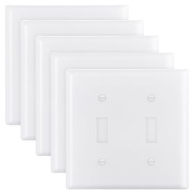 VEVOR Toggle Light Switch Wall Plates, 2-Gang Switch Electrical Outlet Covers