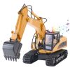 VEVOR Remote Control Excavator Toy, 15 Channel, 3 in 1 Remote Control Digger with Metal Shovel, 1:14 Scale RC Excavator with Light & Sound