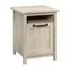 Modern Farmhouse USB Nightstand, Rustic White Finish