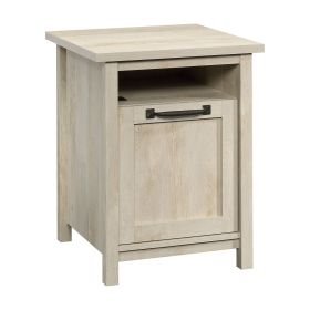 Modern Farmhouse USB Nightstand, Rustic White Finish
