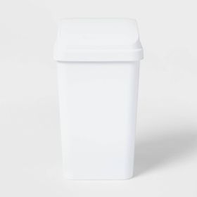 13gal Swing Top Waste Basket White : Kitchen Trash Can, 13 Gallon Capacity, Textured Plastic, Indoor Use