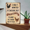 CIFbuy 8x12 Inch ( 20.3x30.5cm ) Vintage Rustic Aluminum Sign Farmhouse Chicken (TikTok, temu pick-up service)