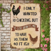 CIFbuy 8x12 Inch ( 20.3x30.5cm ) Vintage Rustic Aluminum Sign Farmhouse Chicken (TikTok, temu pick-up service)