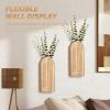 Pine Wood Set of 2 Wall Vases – Farmhouse Wall Decor for Bedroom, Living Room