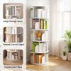 5 Tier Rotating Bookshelf, 360° Display Round Spinning Bookshelf, Space-Saving, Small Space Rotating Bookshelf Tower for Bedroom, Living Room, Home
