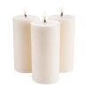 VEVOR 3 Pack White Unscented Pillar Candles, 65 Hours Long Burning Pillar Candle, 3 x 6 Inch Smokeless Unscented Candles