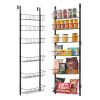 VEVOR Over the Door Pantry Organizer, 6-Tier Pantry Organization and Storage, Heavy-Duty Steel Hanging Spice Rack, Adjustable Wall Seasoning Shelves