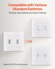 VEVOR Toggle Light Switch Wall Plates, 2-Gang Switch Electrical Outlet Covers
