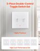 VEVOR Toggle Light Switch Wall Plates, 2-Gang Switch Electrical Outlet Covers