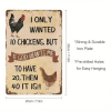 CIFbuy 8x12 Inch ( 20.3x30.5cm ) Vintage Rustic Aluminum Sign Farmhouse Chicken (TikTok, temu pick-up service)