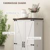 47" Kitchen Pantry Storage Cabinet, Farmhouse Kitchen Pantry Cabinet with Adjustable Shelves and Door Shelves, White