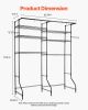 VEVOR Over Washer and Dryer Storage Shelves, 6 Tiers Laundry Room Drying Rack with Hanger Rod and Hooks