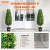 VEVOR Artificial Boxwood Topiary Tree, 36 inch Tall (2 Pieces), Faux Topiary Trees, Green Faux Plant w/ Extra Leaves & Pot & Small Decoration