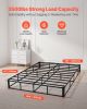 VEVOR Box Spring, Queen Size Bed Frame with Washable Fabric Cloth, Heavy Duty Metal Frame for Queen Bed, 9 in Mattress Foundation