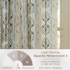 PixelForge Linen Farmhouse Curtains for Living Room 86 inch Country Curtains,Leaf Pattern Rod Pocket Semi Blackout Curtain,1 Panel