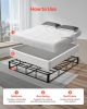 VEVOR Box Spring, Queen Size Bed Frame with Washable Fabric Cloth, Heavy Duty Metal Frame for Queen Bed, 9 in Mattress Foundation